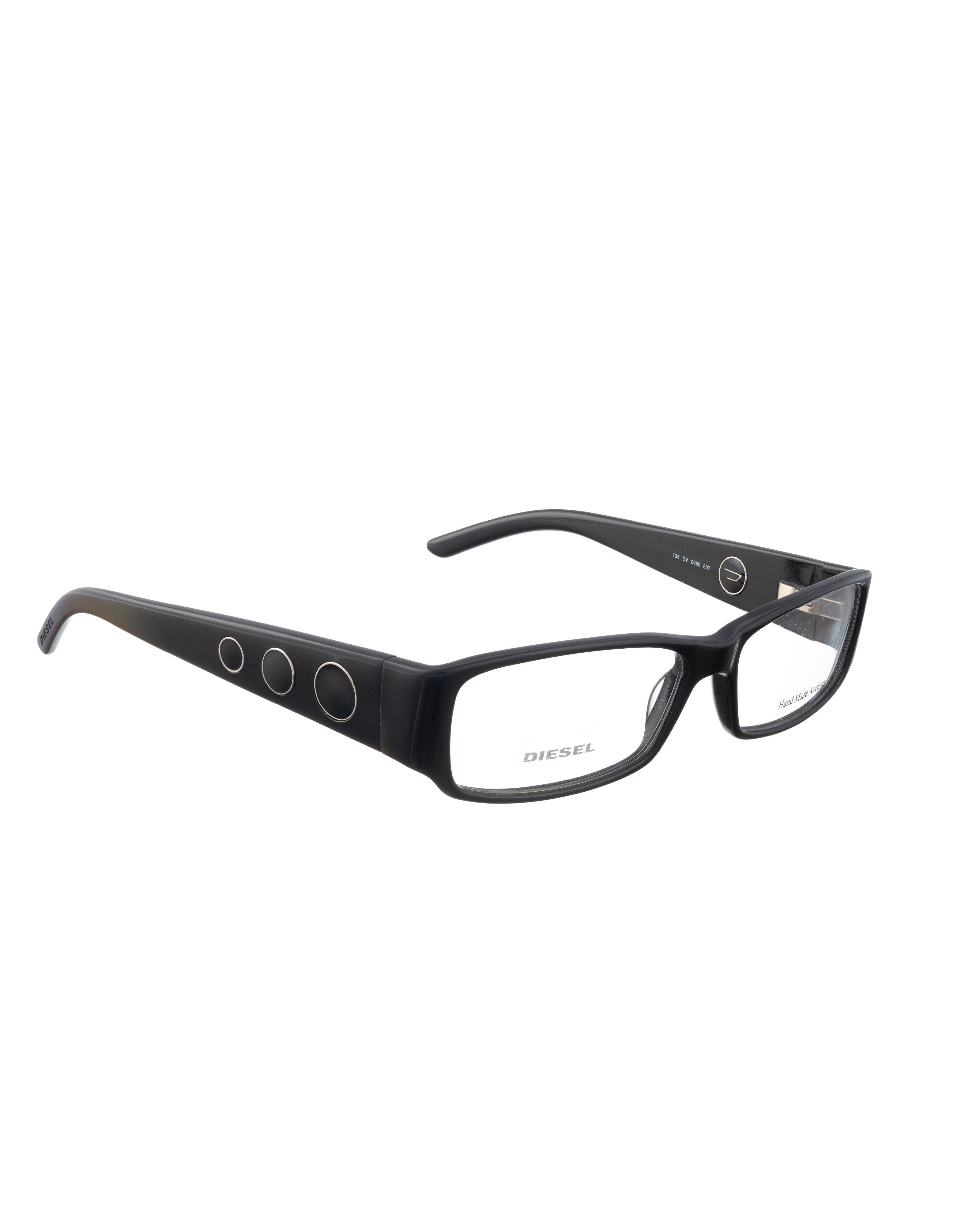 Diesel Diesel 00s Black Plastic Glasses with Circle Details Size ONE SIZE - 2 Thumbnail