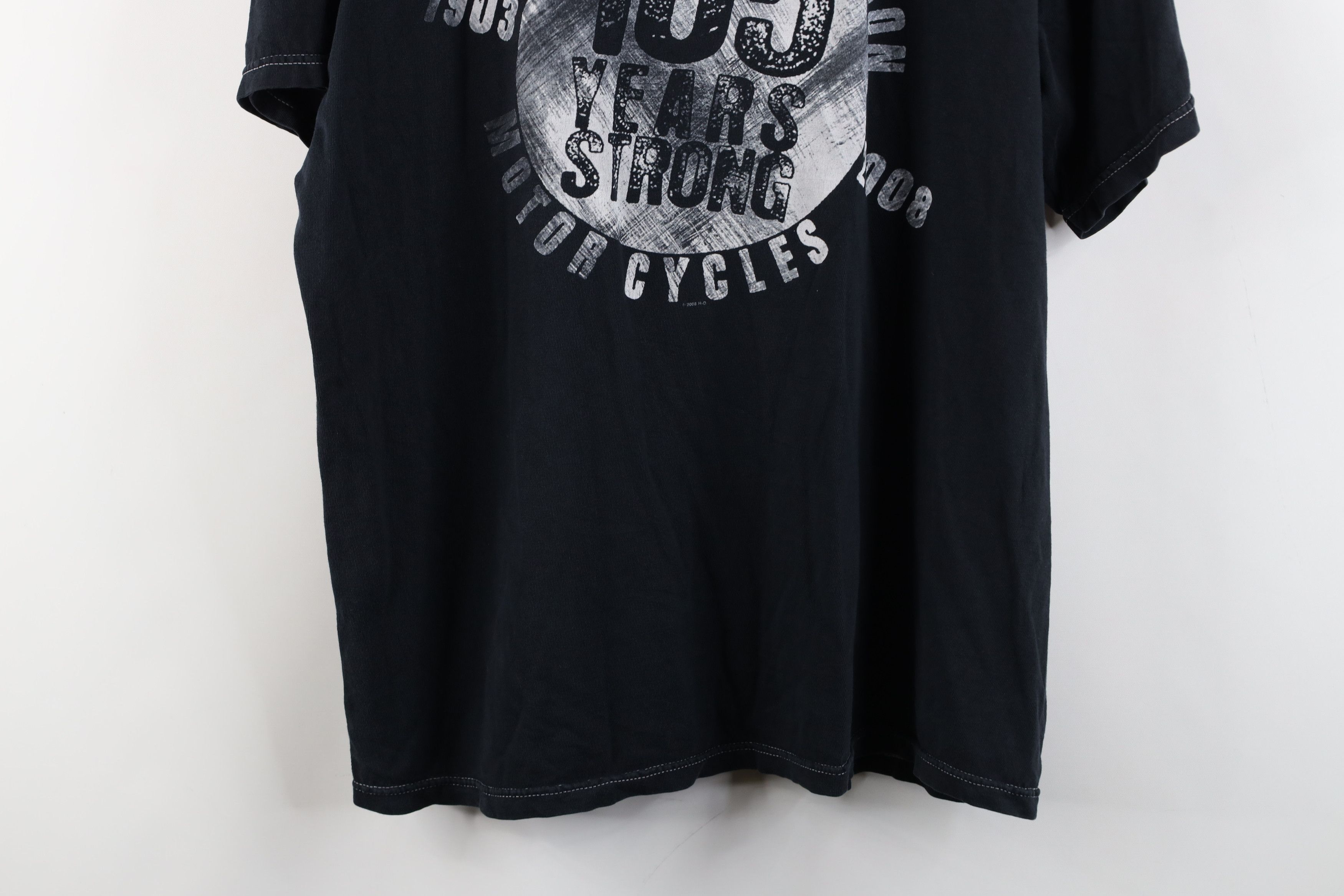 Harley Davidson × Vintage Vintage Y2K Harley Davidson Big Logo T-Shirt Black Size US L / EU 52-54 / 3 - 3 Thumbnail