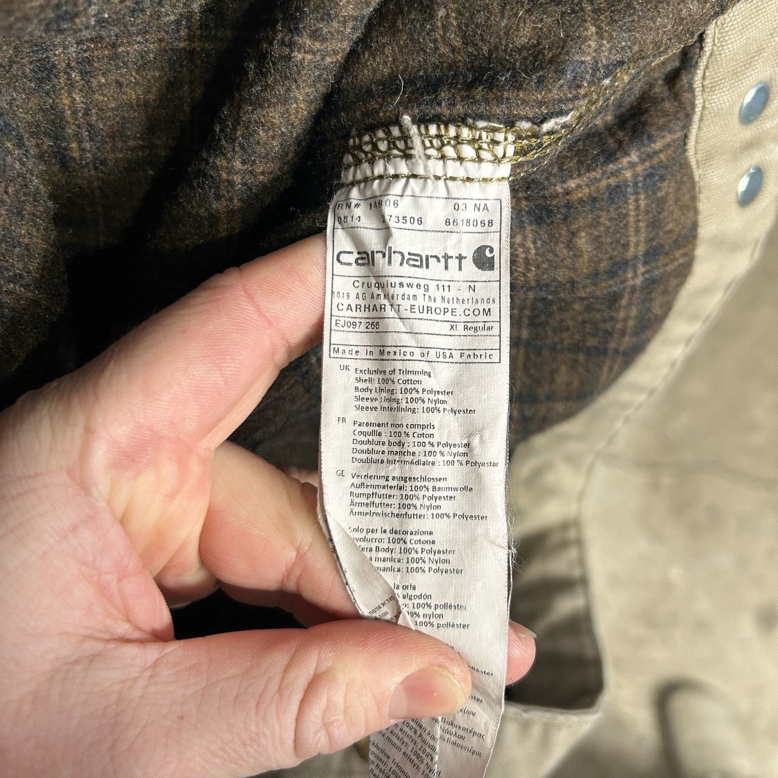 Carhartt Vintage Carhartt Blanket-Lined Detroit Jacket “Cottonwood” Size US XL / EU 56 / 4 - 13 Thumbnail