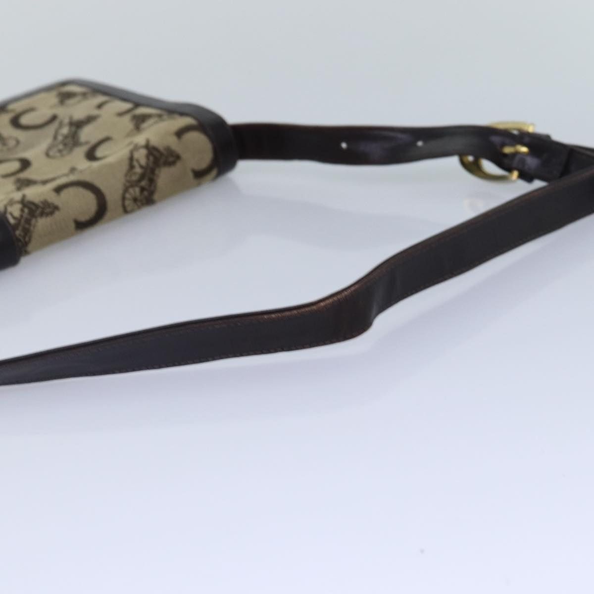 Celine CELINE C Saluki Shoulder Bag Canvas Beige Size ONE SIZE - 7 Thumbnail