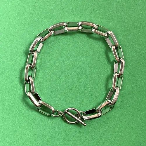 Designer × Jewelry Titanium Steel Link Chain Bracelet for Men Women Size ONE SIZE - 1 Thumbnail
