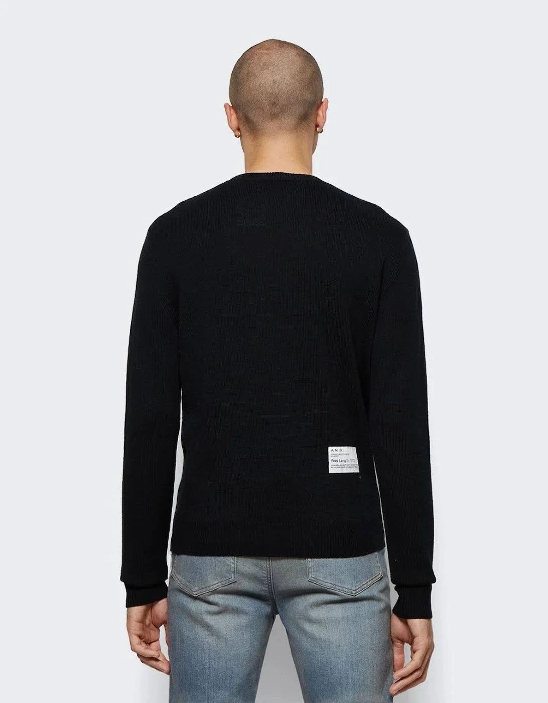 Amiri o1w1db10125 Lang Wolfman Crew Sweater in Black Size US M / EU 48-50 / 2 - 2 Thumbnail