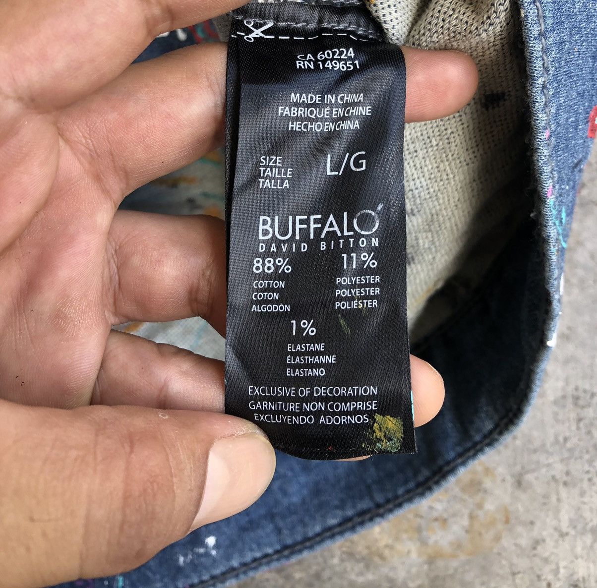 Buffalo David Bitton 💥RARE💥Vintage Buffalo David Bitton Paint Splash Denim Jacket Size US M / EU 48-50 / 2 - 10 Thumbnail