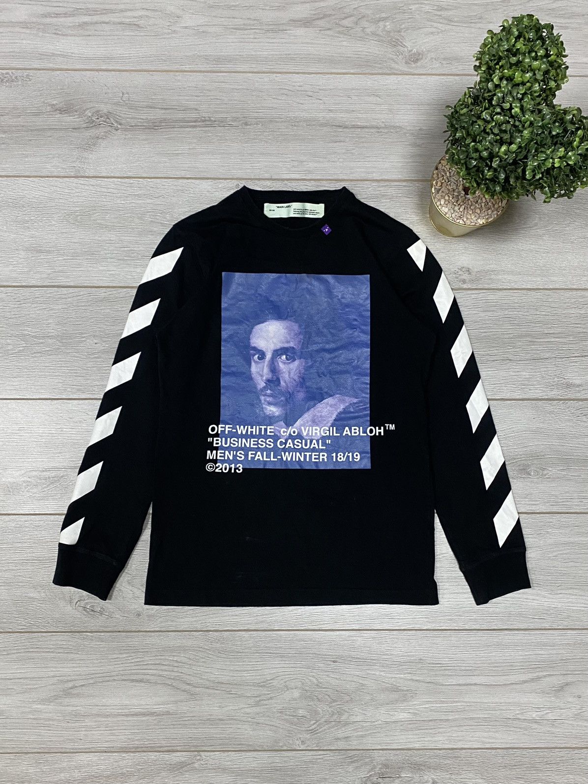 Off white business casual long sleeve best sale