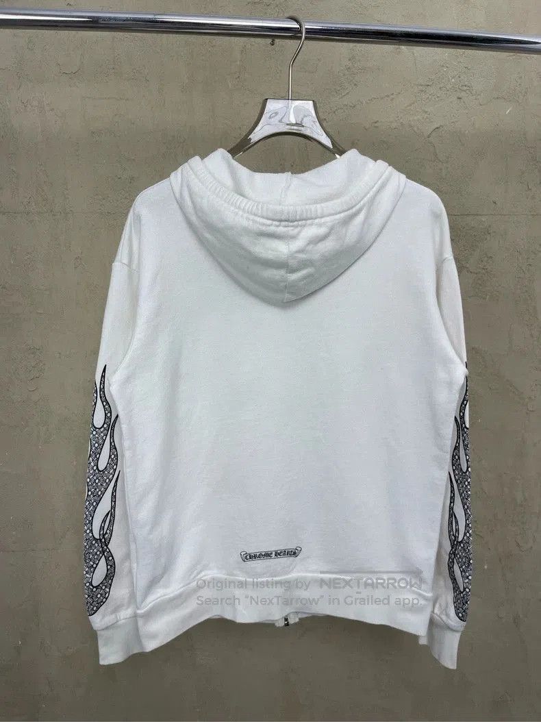 Chrome Hearts Chrome Hearts White Flame Zip-Up Hoodie- Size US S / EU 44-46 / 1 - 2 Thumbnail