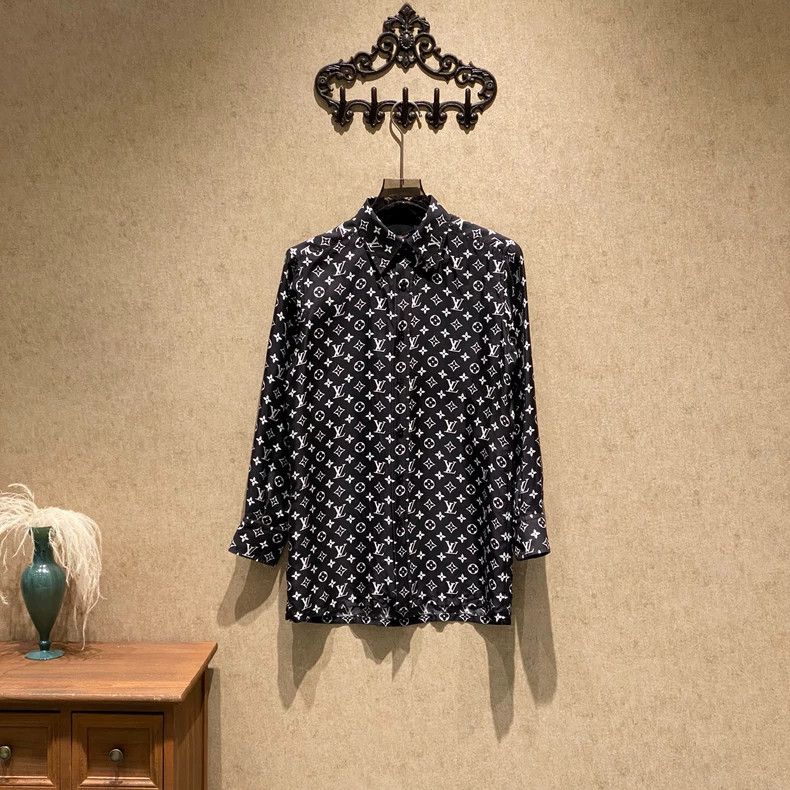 Louis Vuitton Louis Vuitton 25fw new mulberry silk black presbyopic full Size XXS / US 00 / IT 34 - 1 Thumbnail