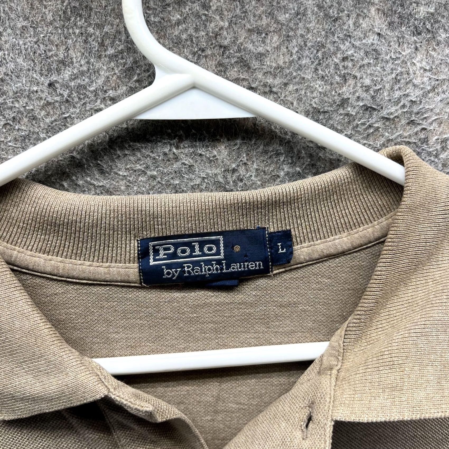 Polo Ralph Lauren Polo Ralph Lauren Polo Shirt Mens L Beige Pique Knit Pony Logo Casual Size US L / EU 52-54 / 3 - 4 Thumbnail