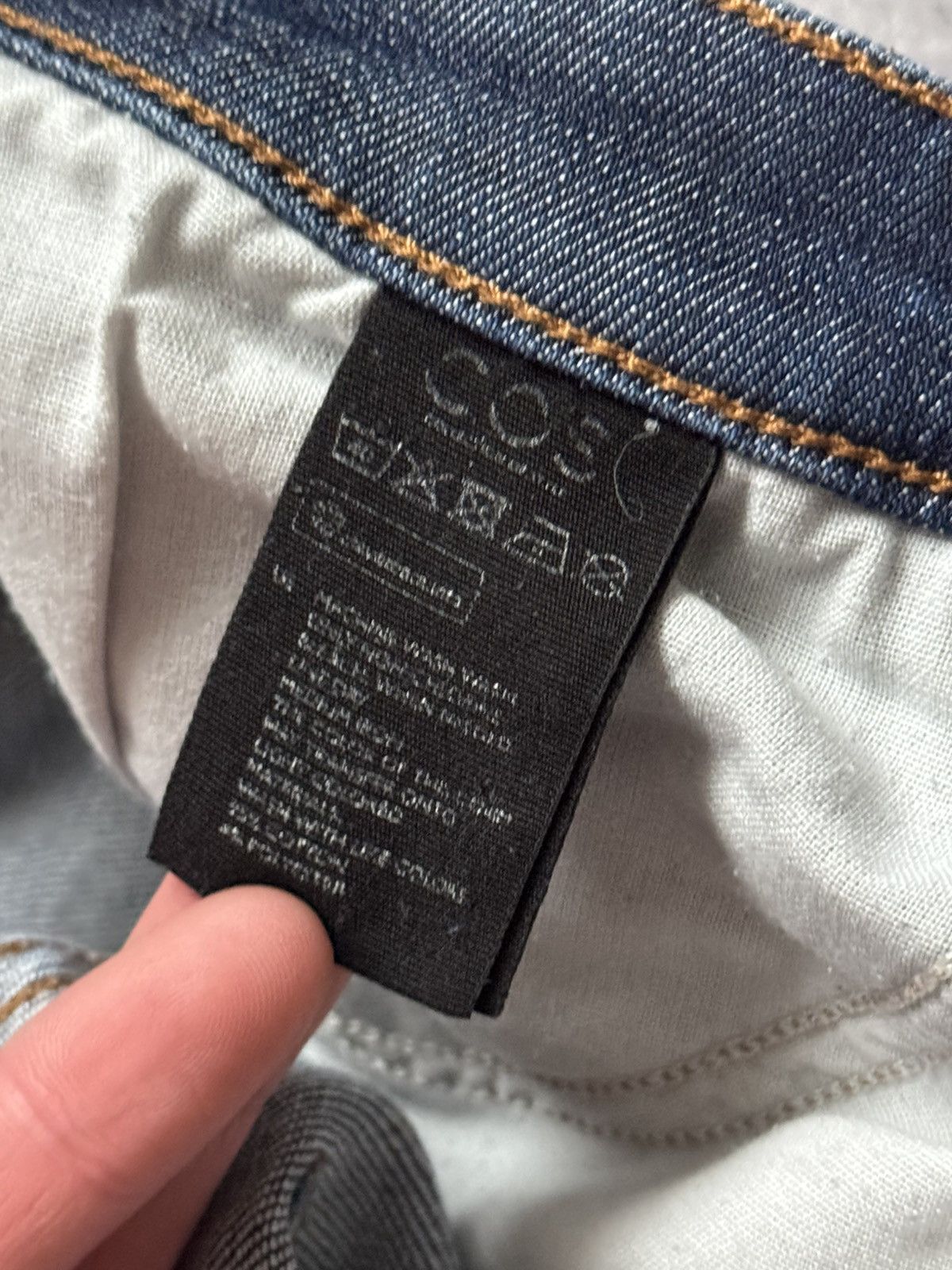Cos × Designer COS 38 denim pant trouser Jean chino Wmns dark blue Size 26" / US 2 / IT 38 - 11 Thumbnail