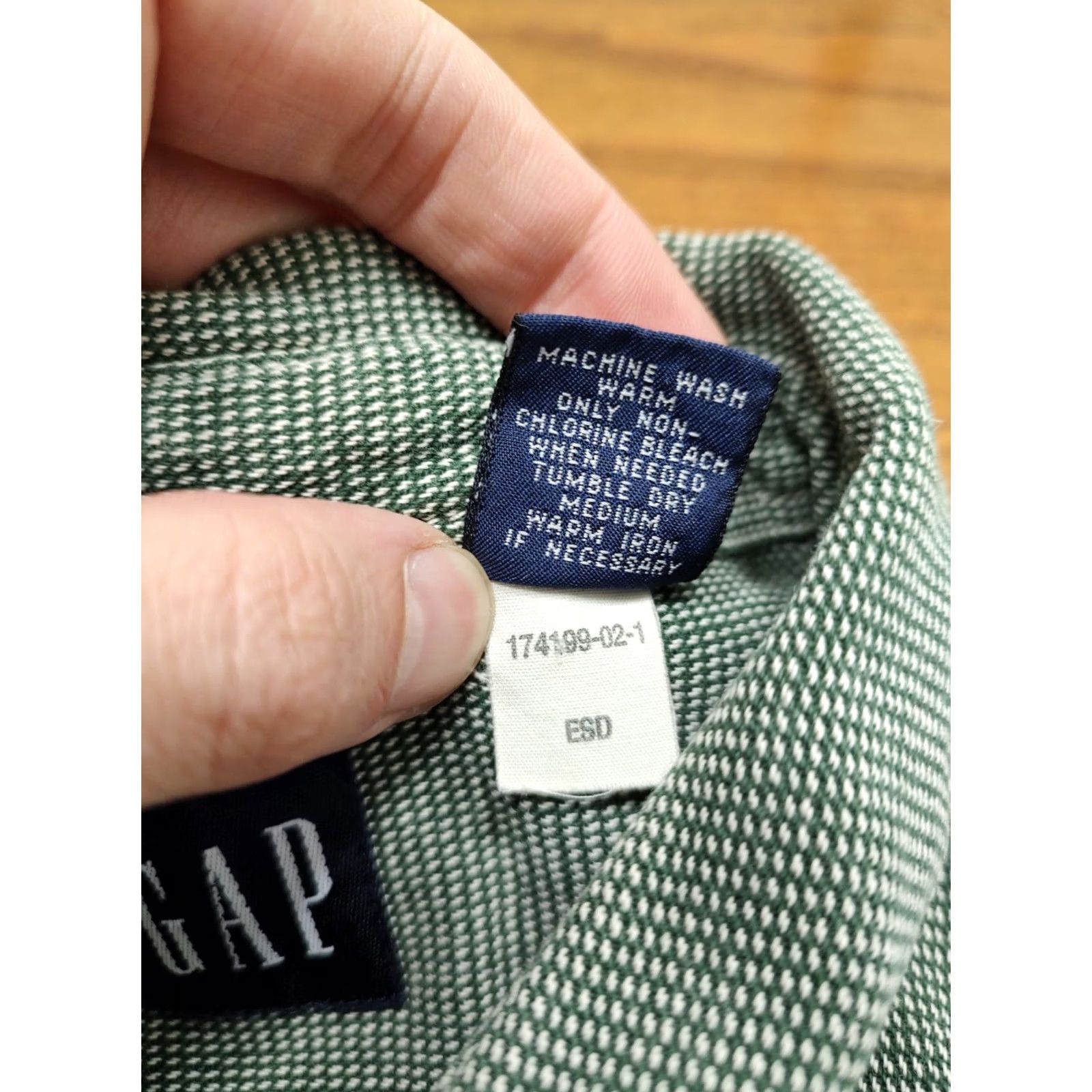 Gap VINTAGE GAP Shirt Mens Tag XL Green 90s Dad Button Up Thick Heavyweight 100% Cotton Size US XL / EU 56 / 4 - 6 Thumbnail
