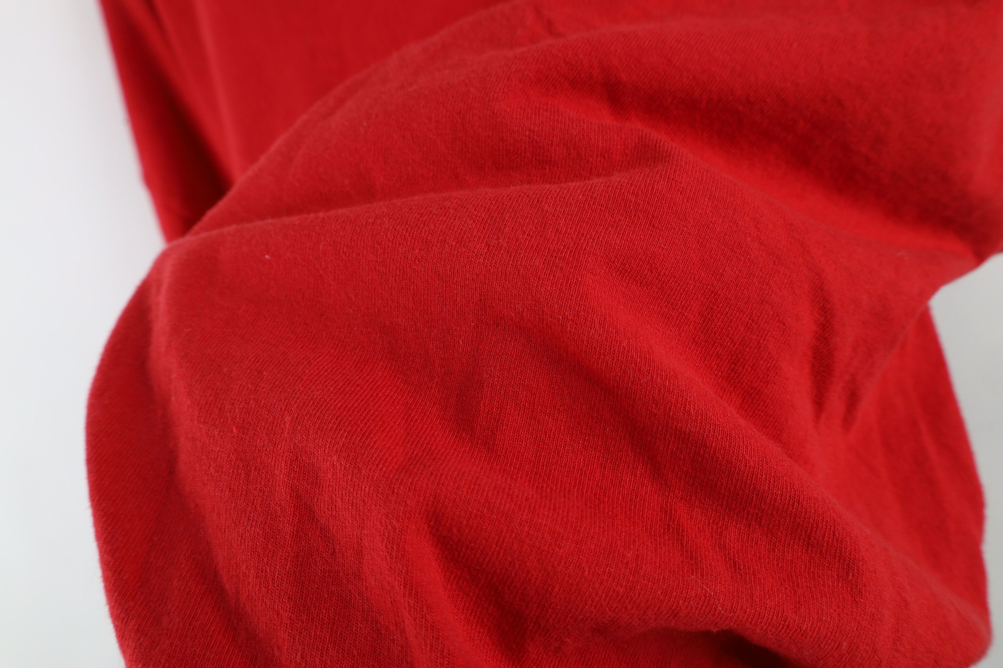 Vintage Vintage 90s Streetwear Distressed Blank Cotton T-Shirt Red Size US XXL / EU 58 / 5 - 8 Thumbnail