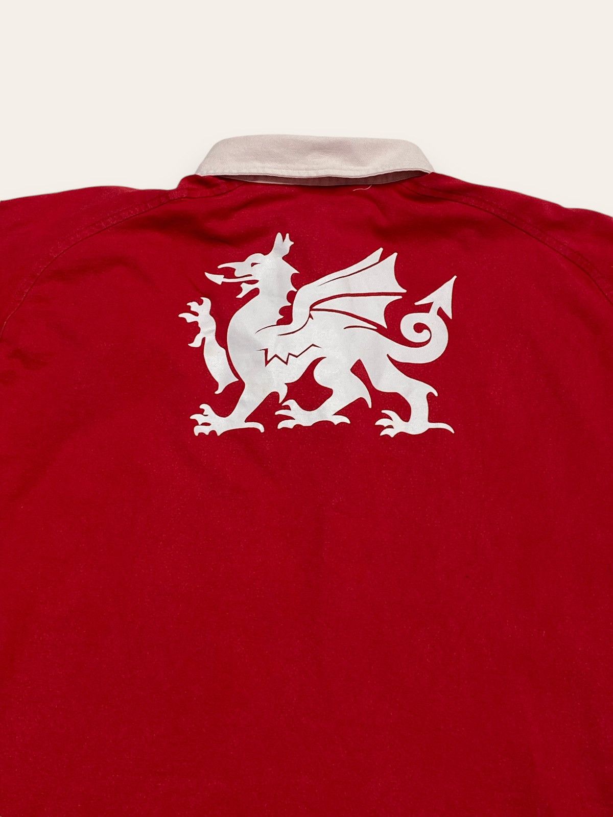 Vintage Vintage GYMRU Red Polo Shirt Big Dragon Logo Size US M / EU 48-50 / 2 - 8 Thumbnail
