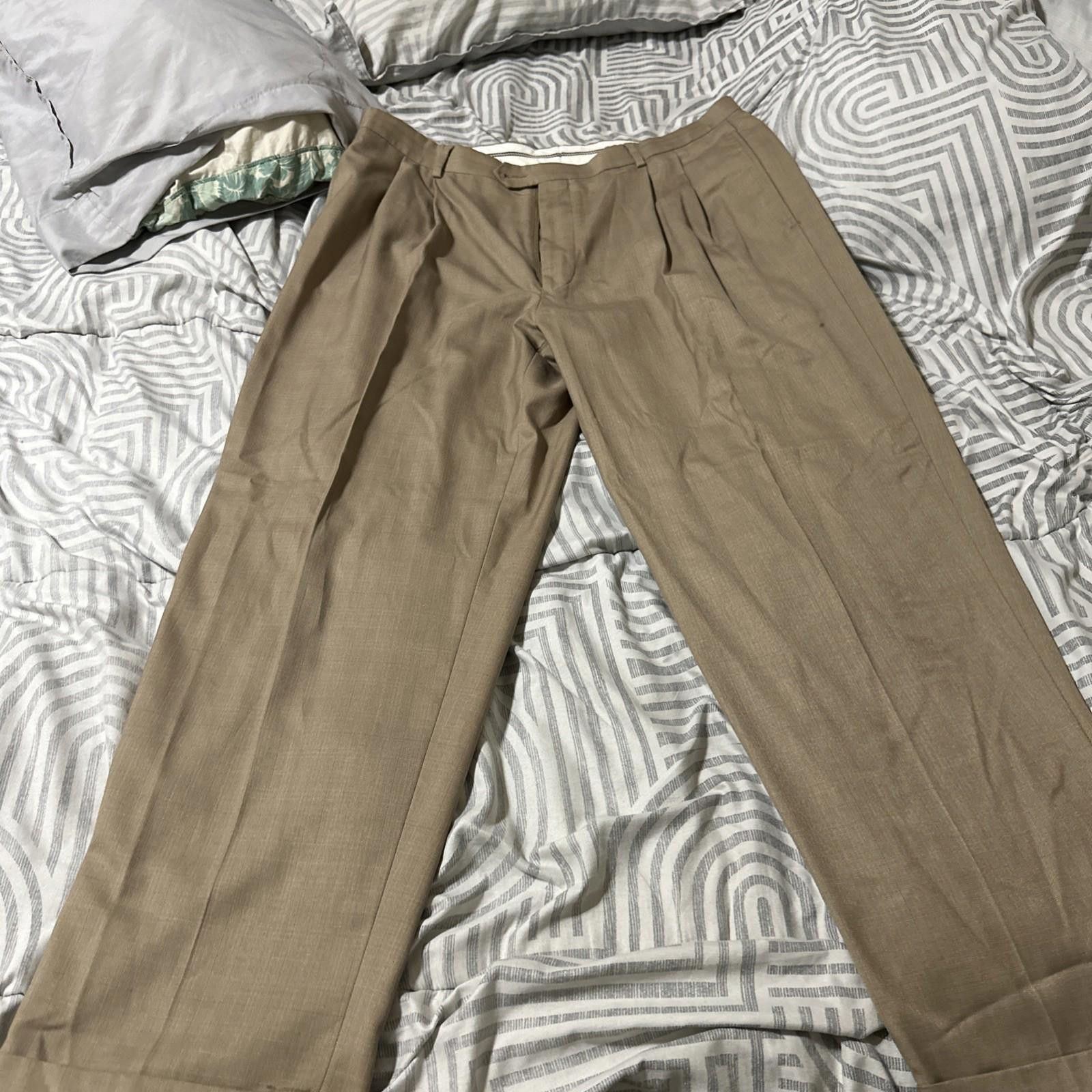 Designer Roundtree & Yorke Men's Slacks Brown 38x30 Size US 38 / EU 54 - 1 Thumbnail
