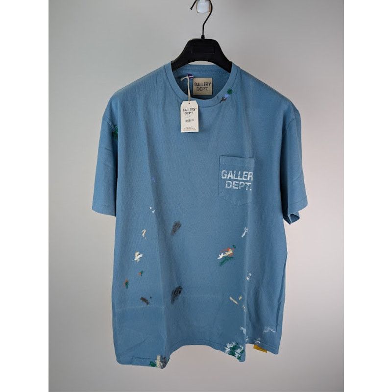 Gallery Dept. o1rshd1 Vintage Logo Painted T-Shirt in Dusty Blue Size US XL / EU 56 / 4 - 2 Thumbnail