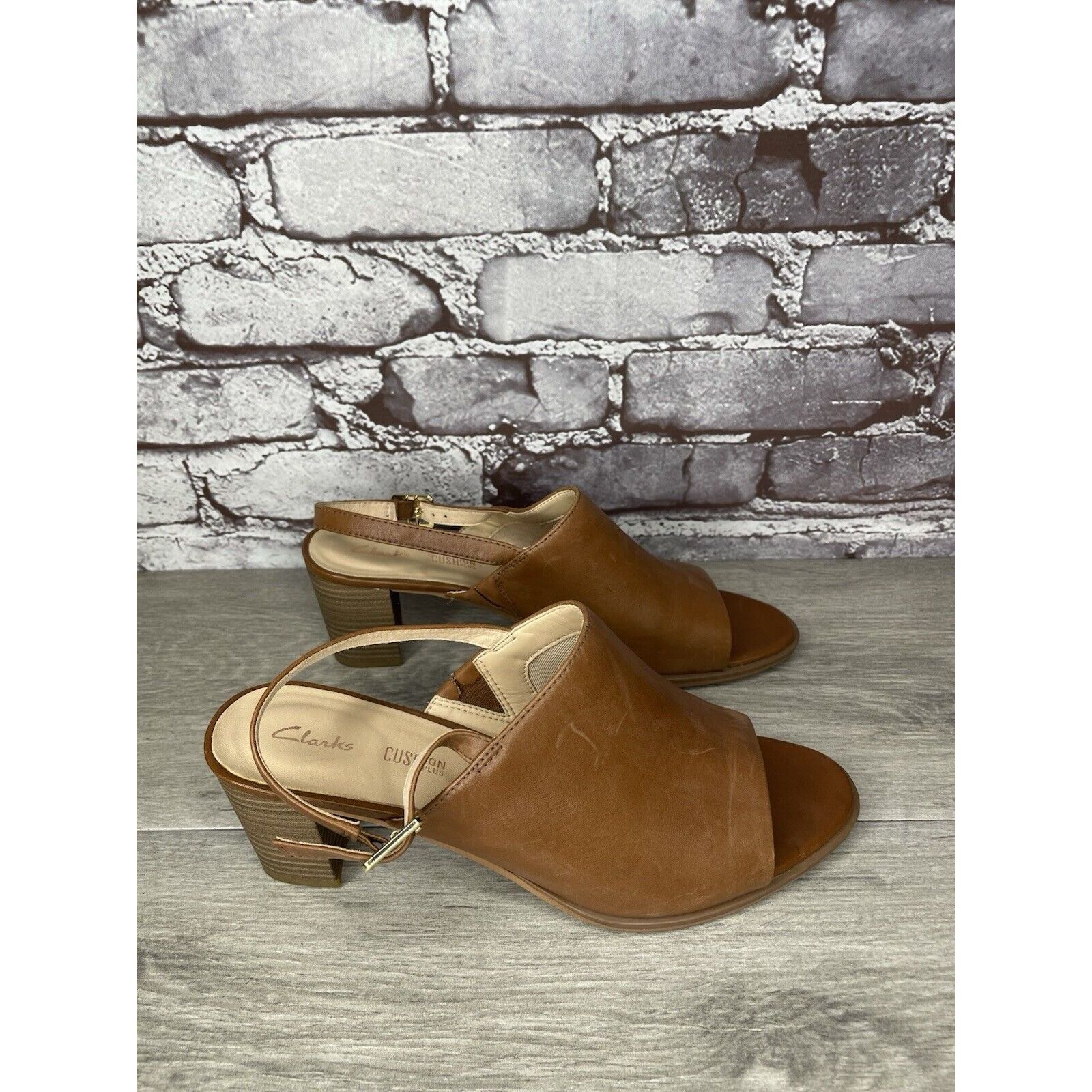Clarks Clarks Brown Leather Casual Ankle Strap Open Toe Sandals Wom Size US 8.5 / IT 38.5 - 21 Thumbnail