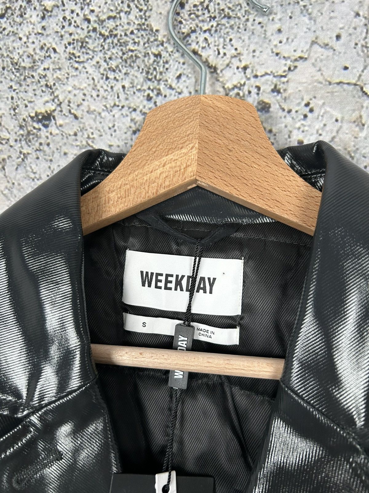 Weekday Weekday Black Leather Jacket Avantgarde Grunge Rock Punk Size US S / EU 44-46 / 1 - 5 Thumbnail