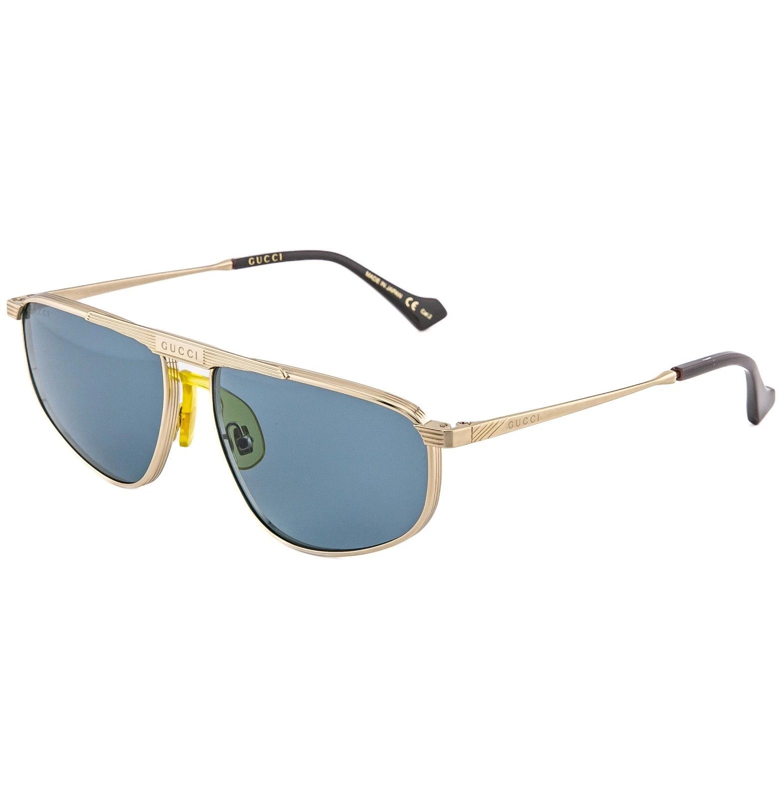 Gucci GUCCI 0841 Gold Blue Logo Narrow GG0841S Sunglasses 003 Size ONE SIZE - 5 Thumbnail