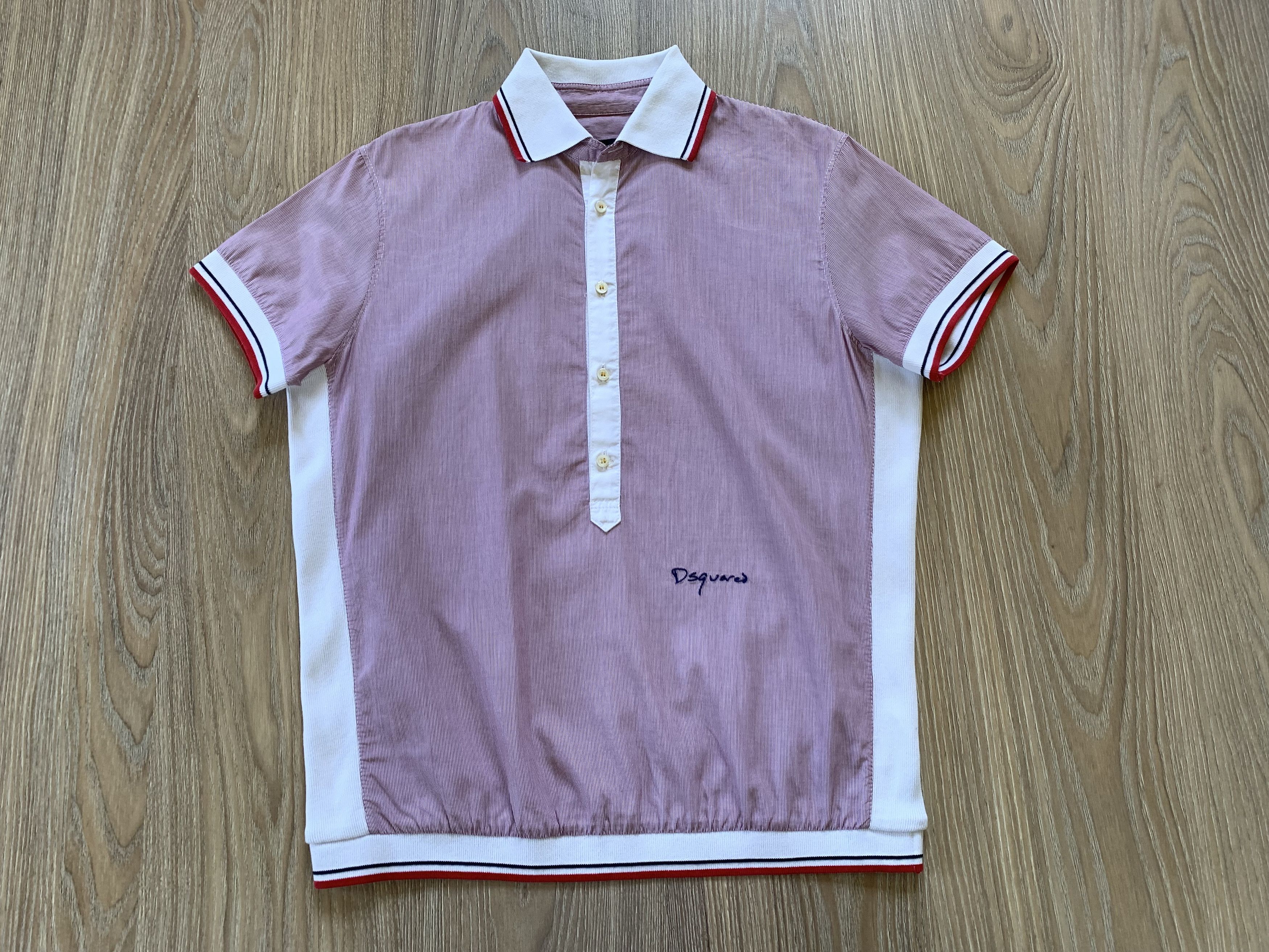 Dsquared2 Women's Dsquared Stripe Button Up Polo Size XL / US 12-14 / IT 48-50 - 2 Thumbnail