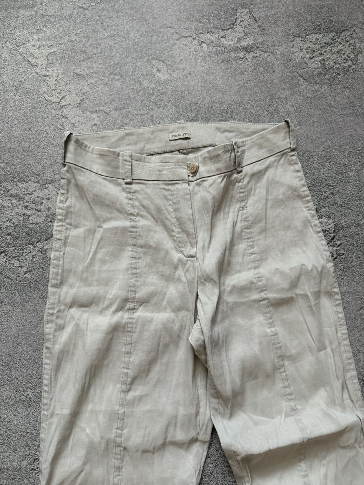 Annette Gortz × Japanese Brand Annette Gortz 38 linen light gray pant trouser chino relaxed Size 26" / US 2 / IT 38 - 3 Thumbnail