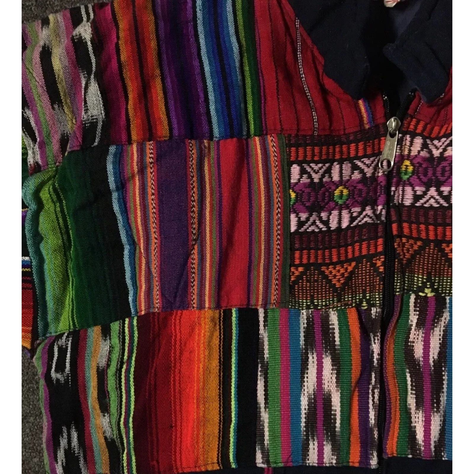 Vintage Vtg 80s Serape Patchwork Bomber Jacket M Ethnic Aztec Art Vaporwave Grunge 90s Size US M / EU 48-50 / 2 - 4 Thumbnail