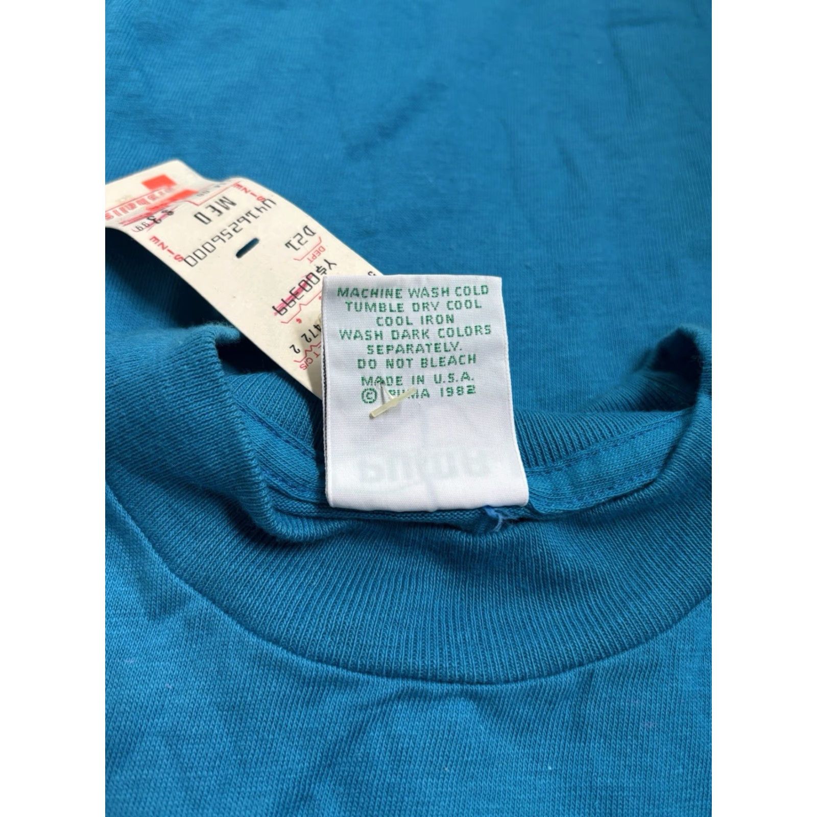 Puma VINTAGE PUMA Shirt Womens M Blue 80s Long Sleeve Graphic Tee NOS NWT USA made Size M / US 6-8 / IT 42-44 - 5 Thumbnail