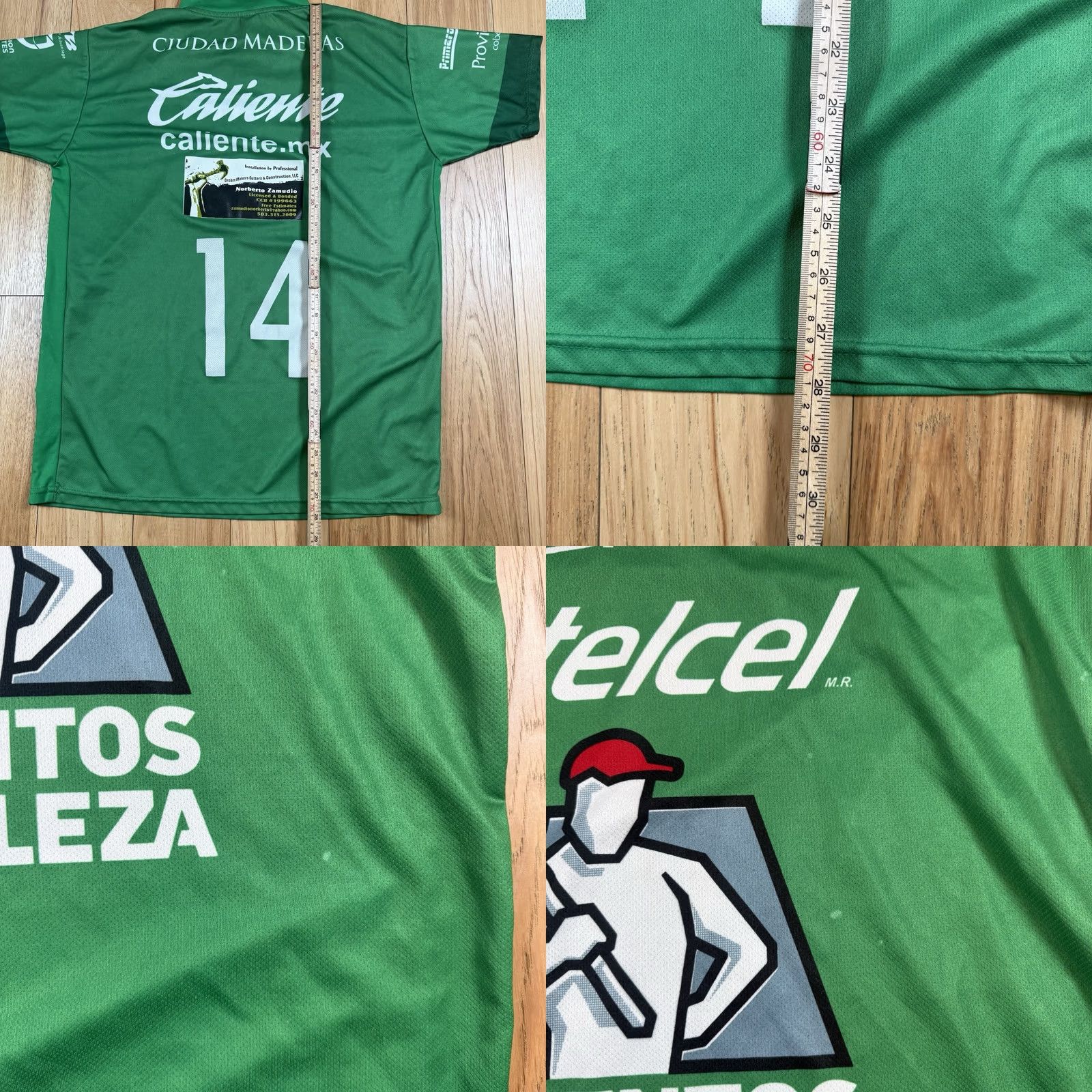 Vintage MX Polo Shirt Soccer Green Mens L Telcel Mobil Ciudad Mederas Caliente Jersey Activewear Size US L / EU 52-54 / 3 - 8 Thumbnail