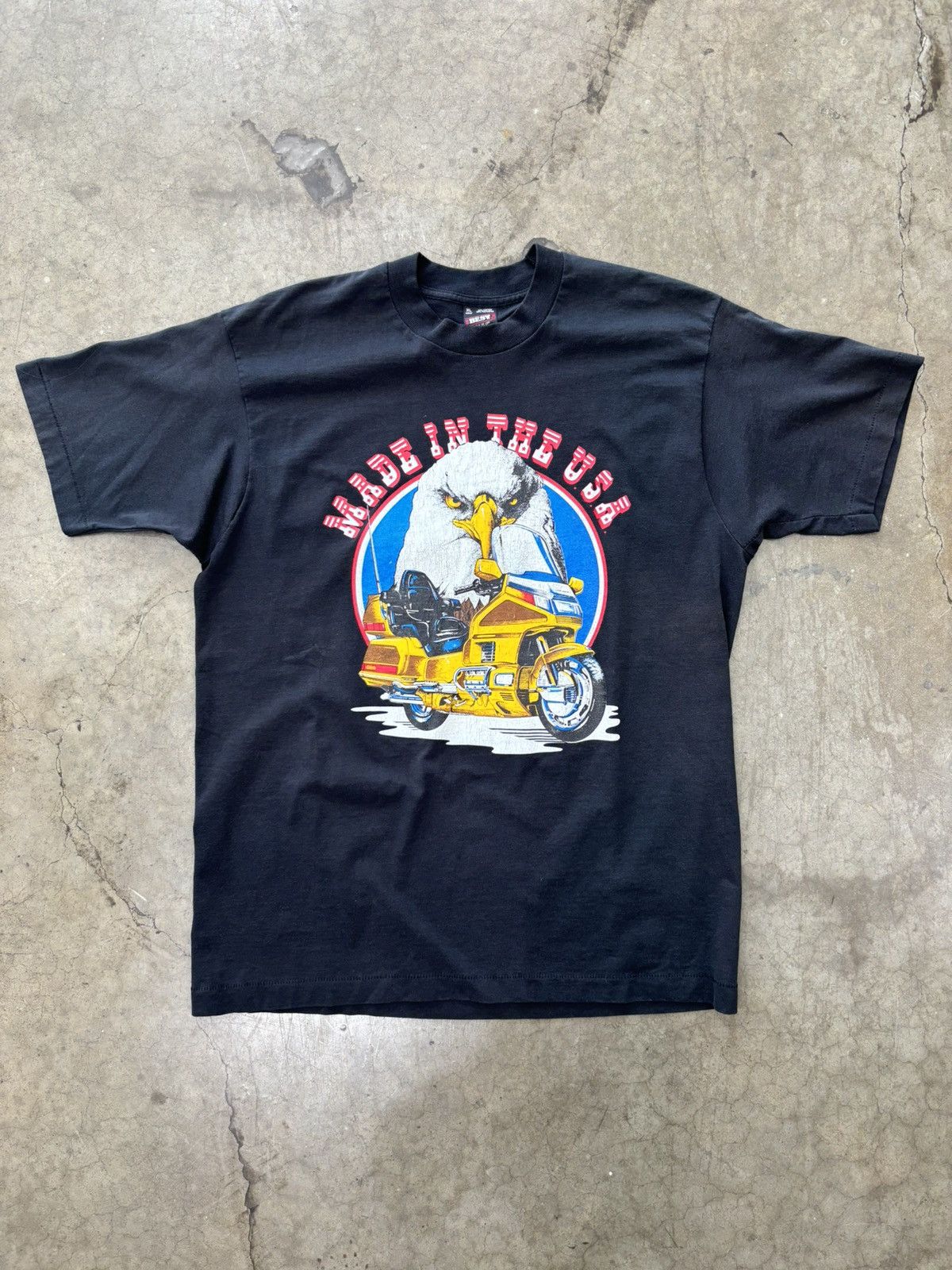 Vintage Vintage 3D emblem style Eagle USA Harley Motorcycle Tee XL Size US XL / EU 56 / 4 - 2 Thumbnail