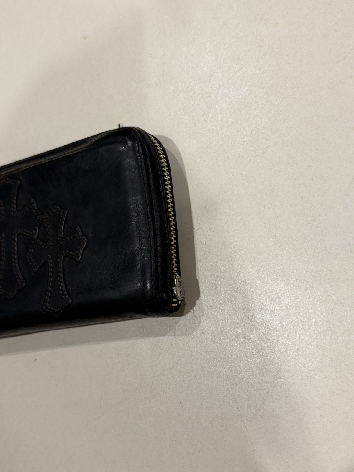 Chrome Hearts Chrome Hearts 3 Cemetery Cross Patch Leather RecF Zip Wallet Size ONE SIZE - 15 Thumbnail