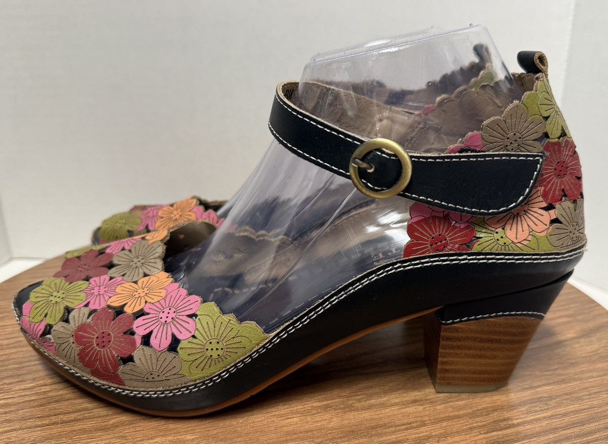 Other Spring Step L’Artiste Women Black/Multi Avnia Ankle Sandal Size US 11 / IT 41 - 2 Thumbnail