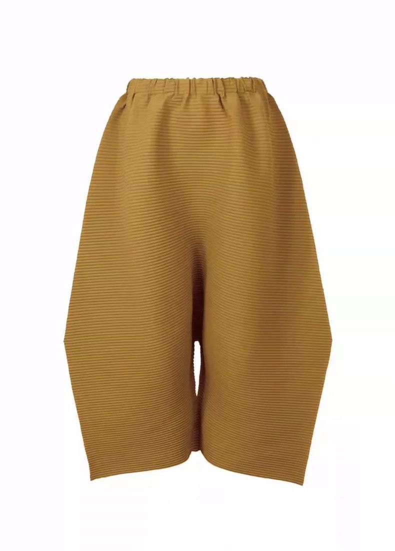 Issey Miyake Issey Miyake size:one size Yellow pleated pants Size 25" / US 0 / IT 36 - 1 Thumbnail