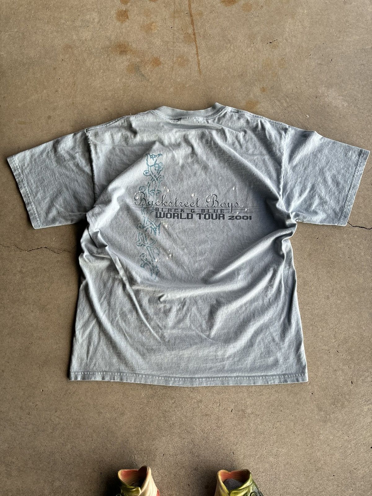 Band Tees × Vintage Crazy 2001 Backstreet Boys Baby Blue Boxy Tour Shirt Size US L / EU 52-54 / 3 - 1 Thumbnail