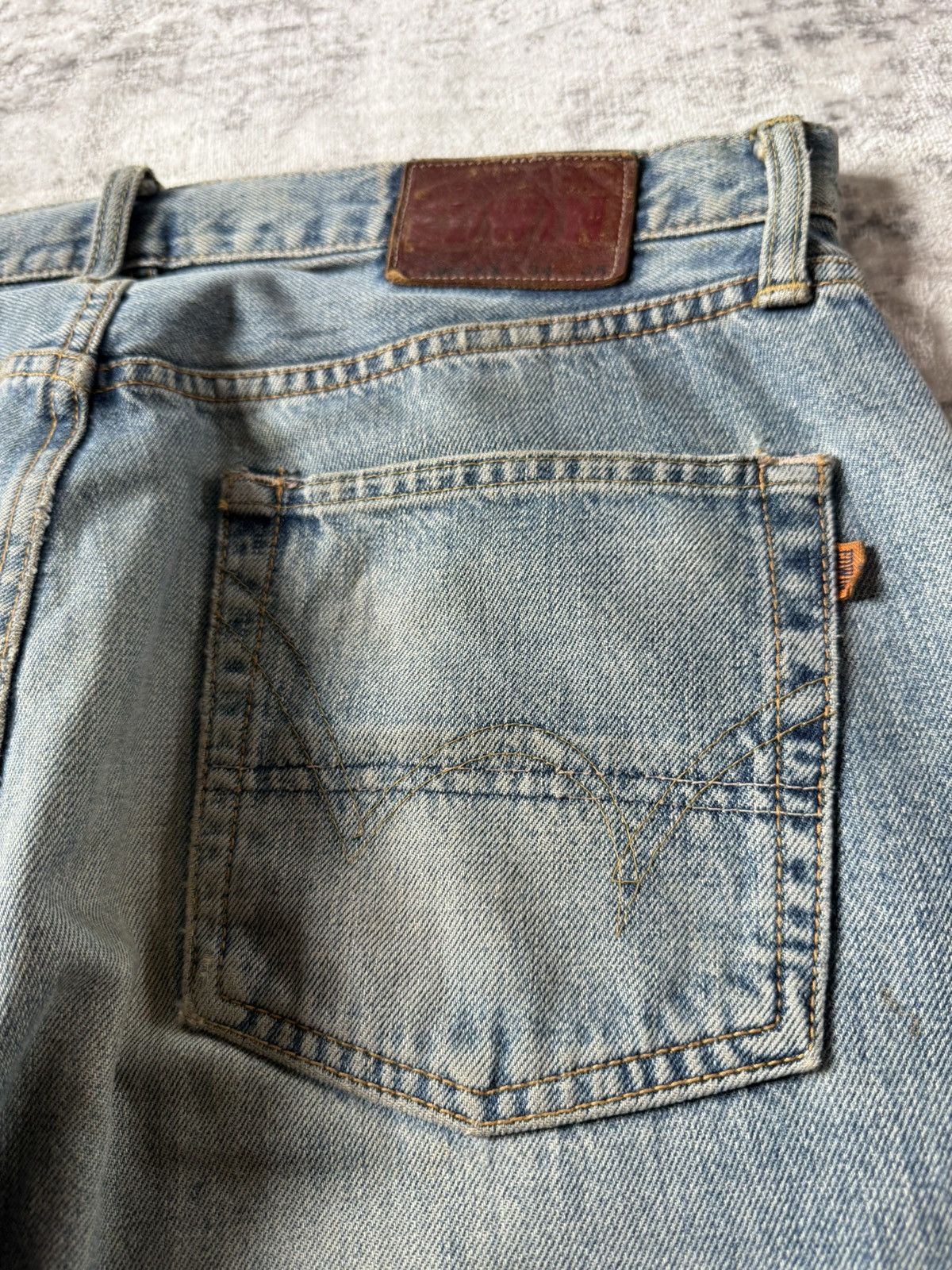 Japanese Brand Edwin 505 Trompe L’oeil Earthy Mud Dipped Selvedge Jeans Size US 34 / EU 50 - 20 Thumbnail