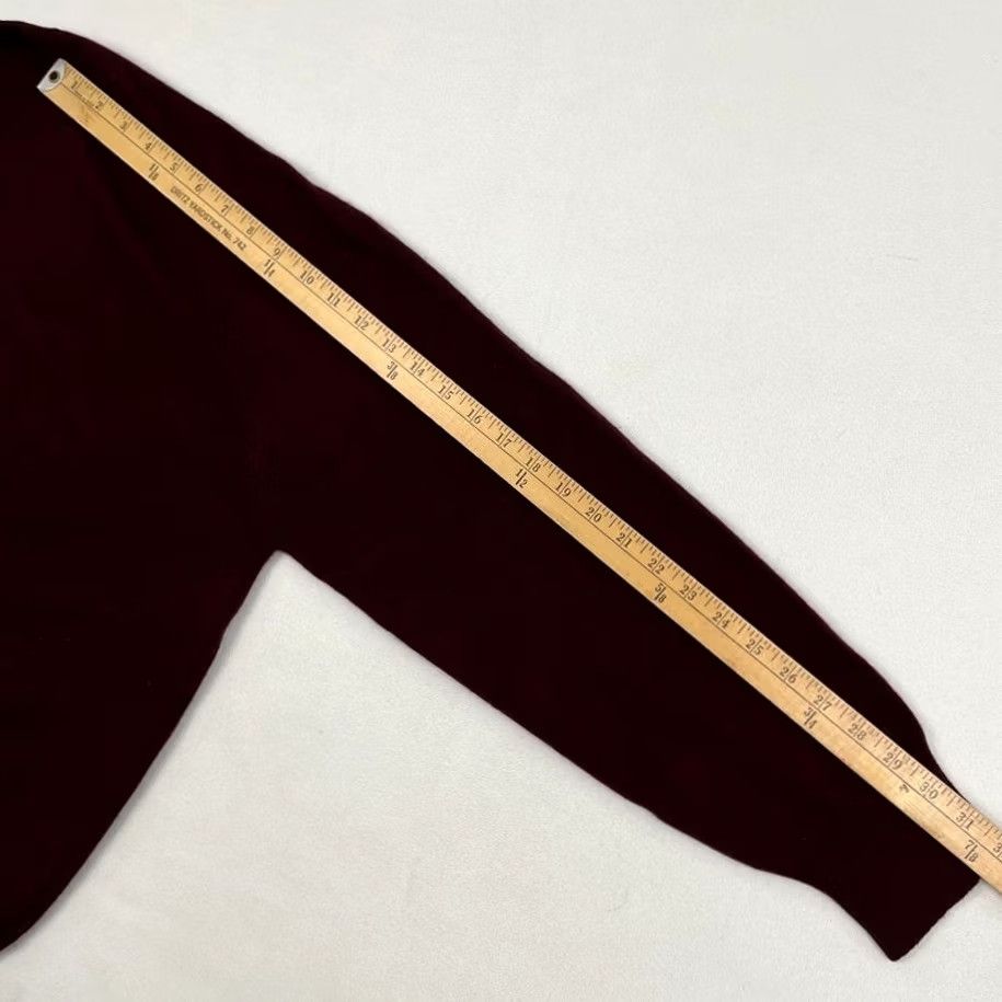 Vintage Kirkland Signature Sweater Mens XL Red Cashmere Burgundy Maroon Knit Ply Neck Size US XL / EU 56 / 4 - 6 Thumbnail