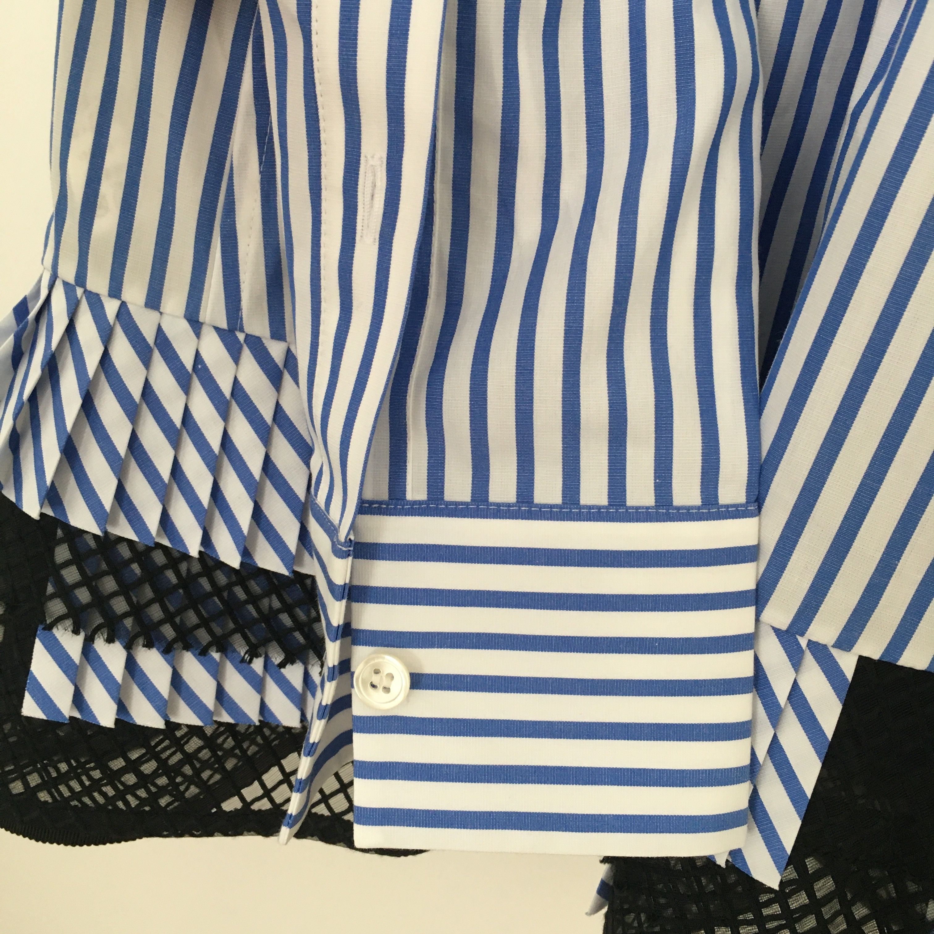 Sacai Women’s White / Blue Strips L/S Shirt Size S / US 4 / IT 40 - 6 Thumbnail