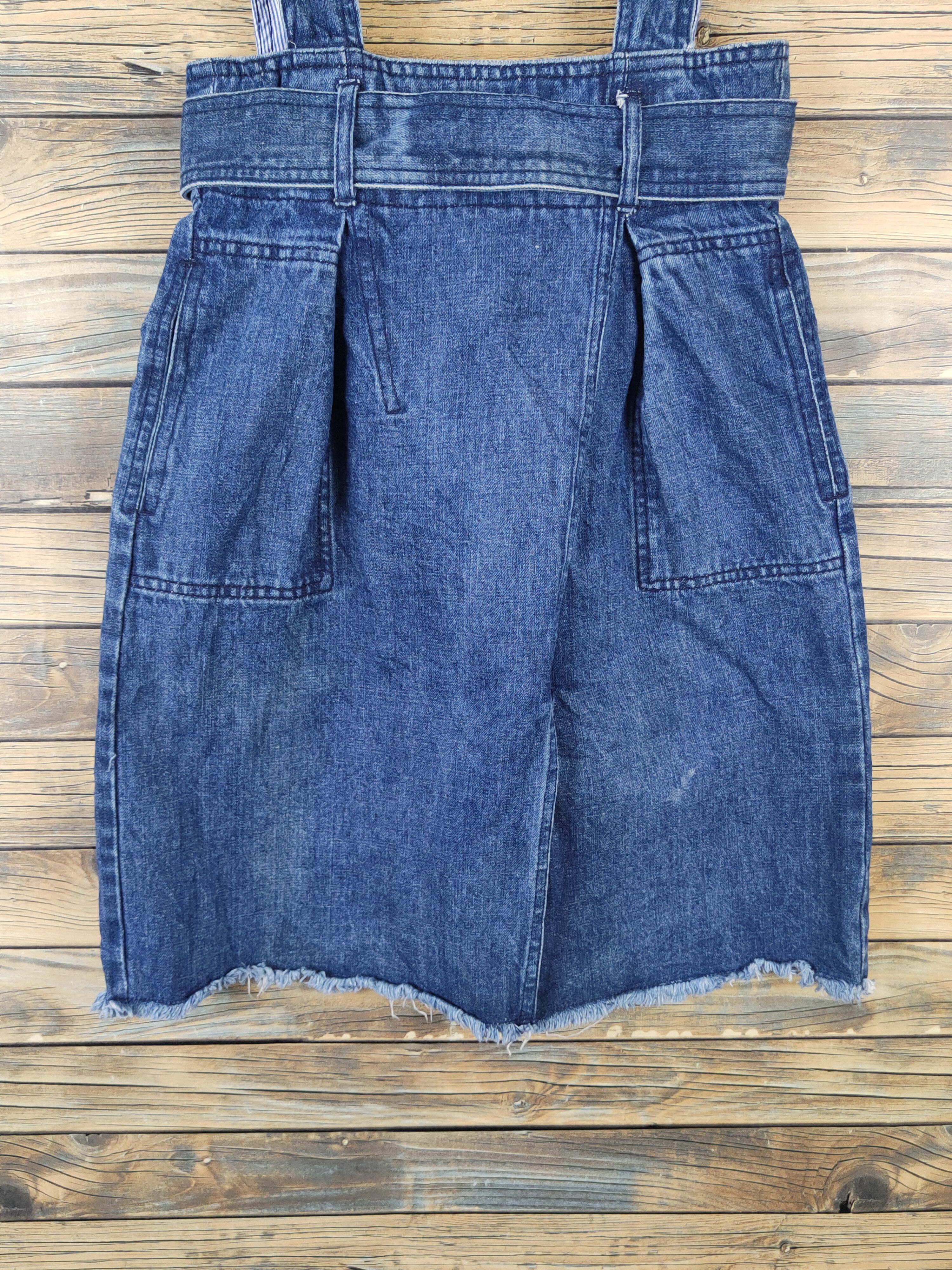 Japanese Brand × Vintage Etam Weekend Blue Denim vintage Skirt Jumpsuits Size 28" / US 6 / IT 42 - 9 Thumbnail