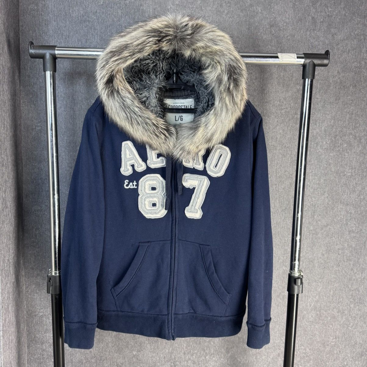 Aeropostale Faux Fur hoodie Lined Full Zip Hysteryc Glamour
