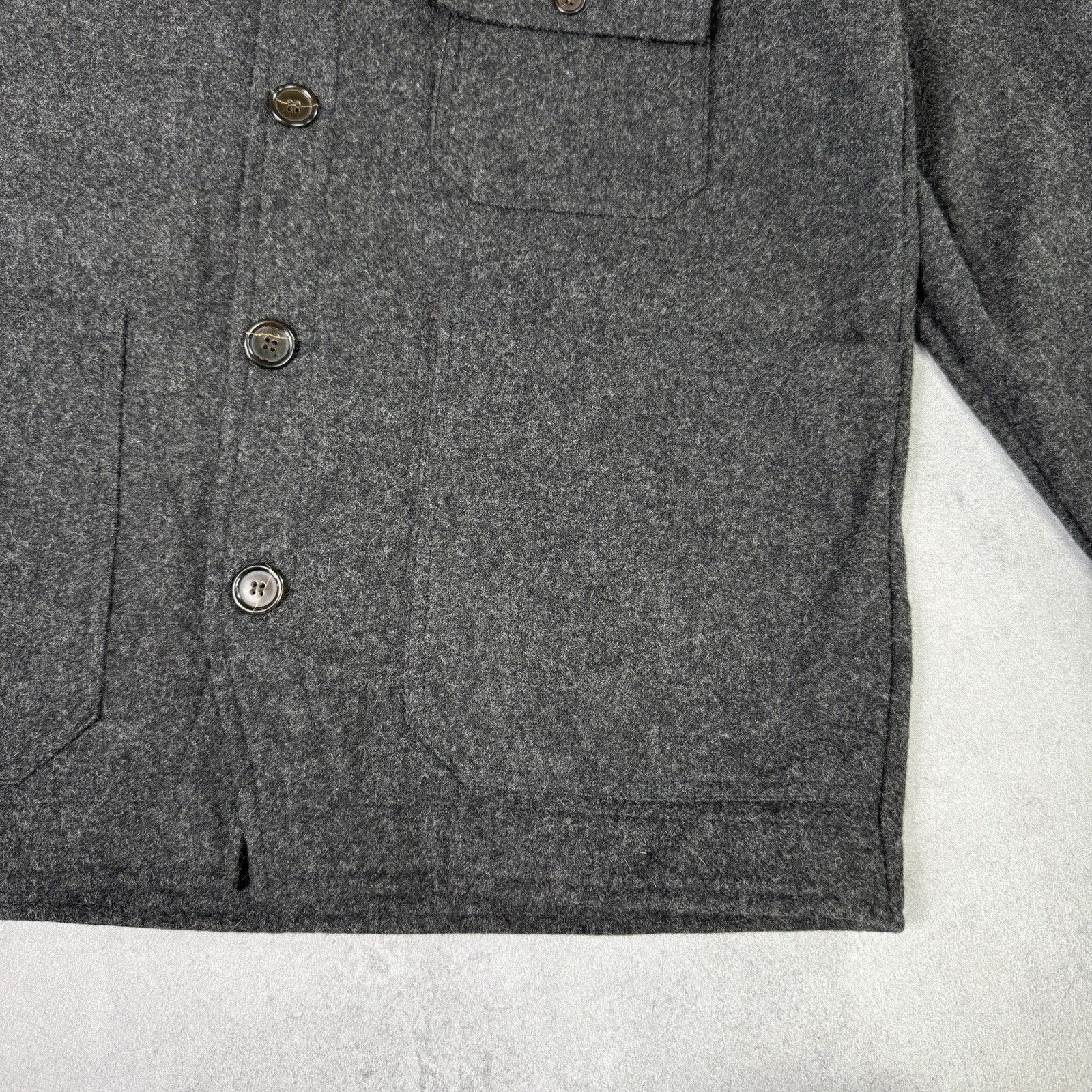 Universal Works Universal Works Men's Melton Wool Cabin Jacket Grey Men Size US L / EU 52-54 / 3 - 11 Thumbnail