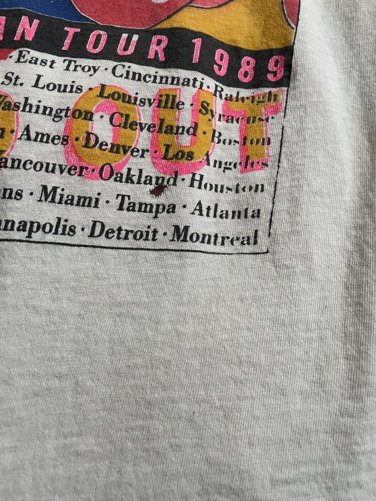 Band Tees × The Rolling Stones × Vintage Vintage 1989 Rolling Stones The North American Tour single stitch shirt Size US L / EU 52-54 / 3 - 9 Thumbnail