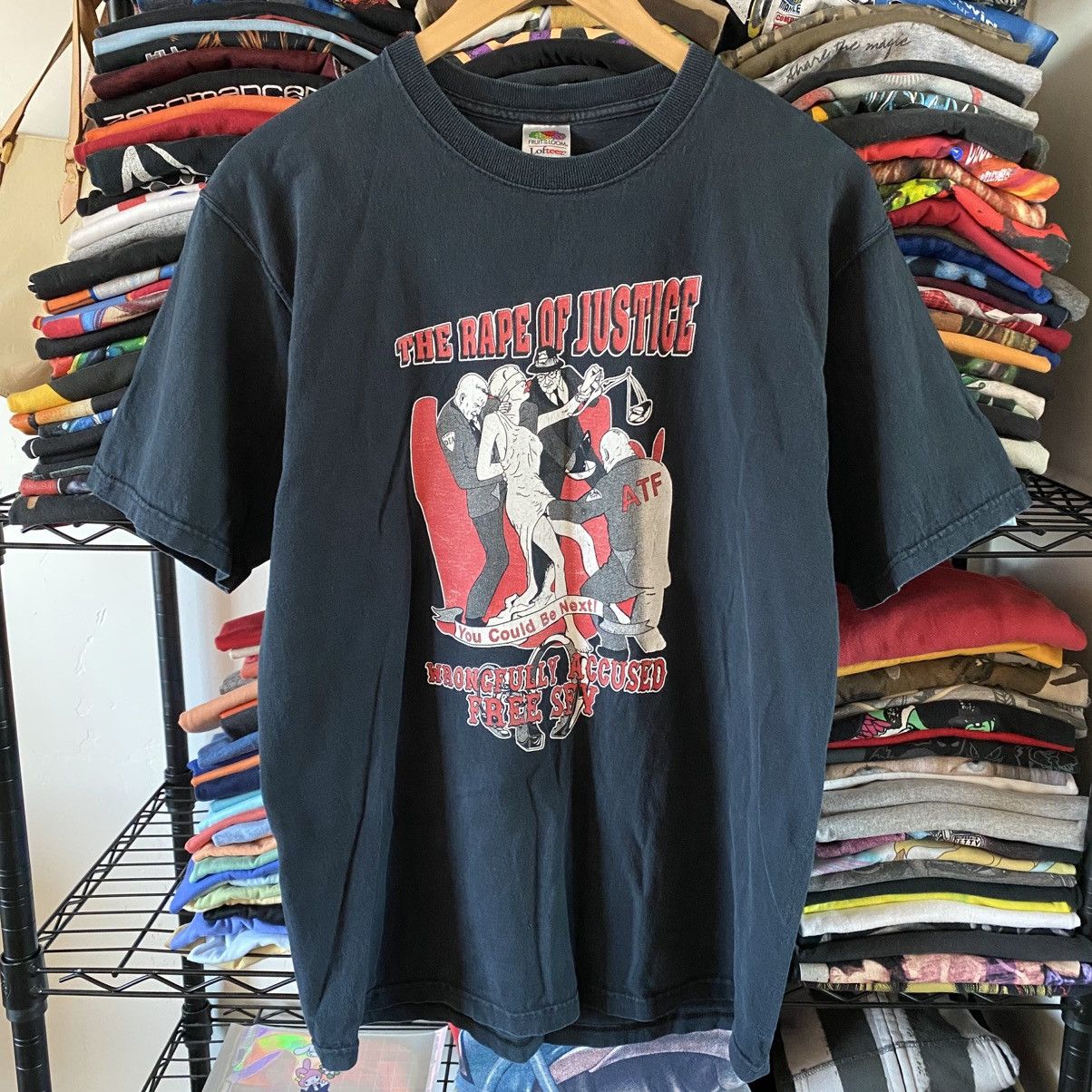 Vintage Vintage Anti ATF T-Shirt Double Sided Punk Grunge Size US L / EU 52-54 / 3 - 1 Thumbnail