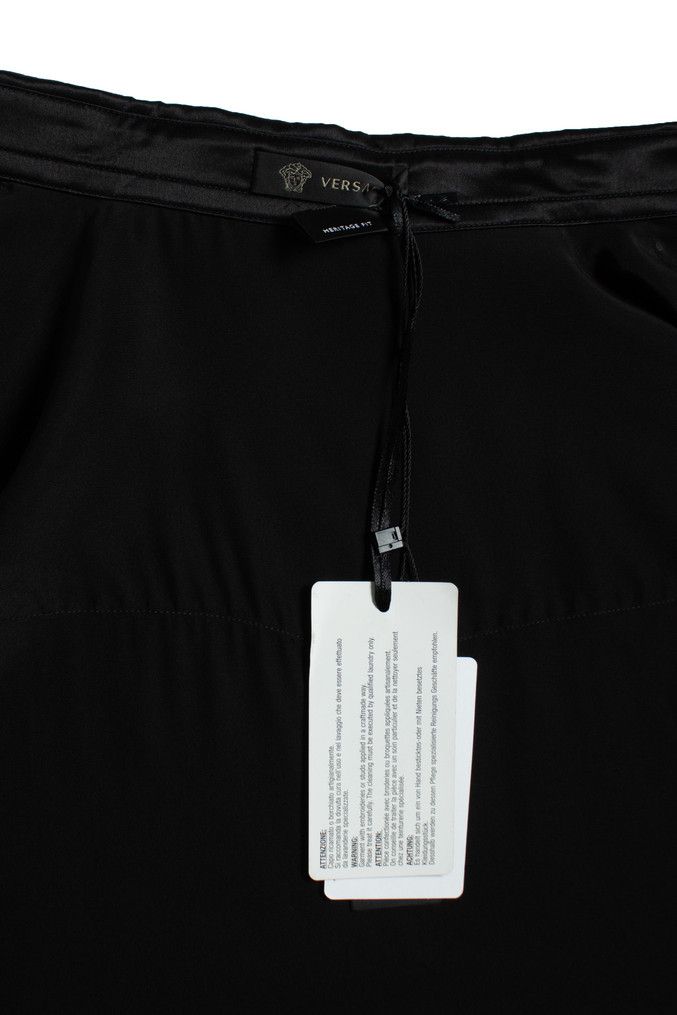Versace Versace, Black satin shirt with rhinestones Size US M / EU 48-50 / 2 - 6 Thumbnail