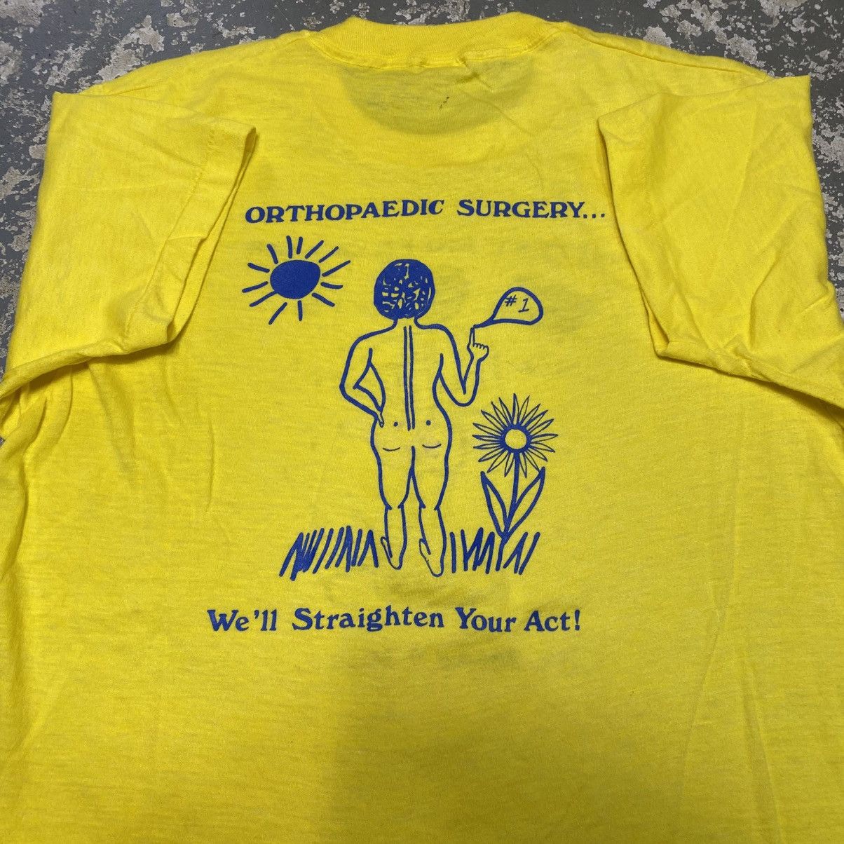 Japanese Brand × Vintage Vintage Orthopedic Surgery Feet Knees Back Funny Tshirt 80s Size US L / EU 52-54 / 3 - 4 Thumbnail