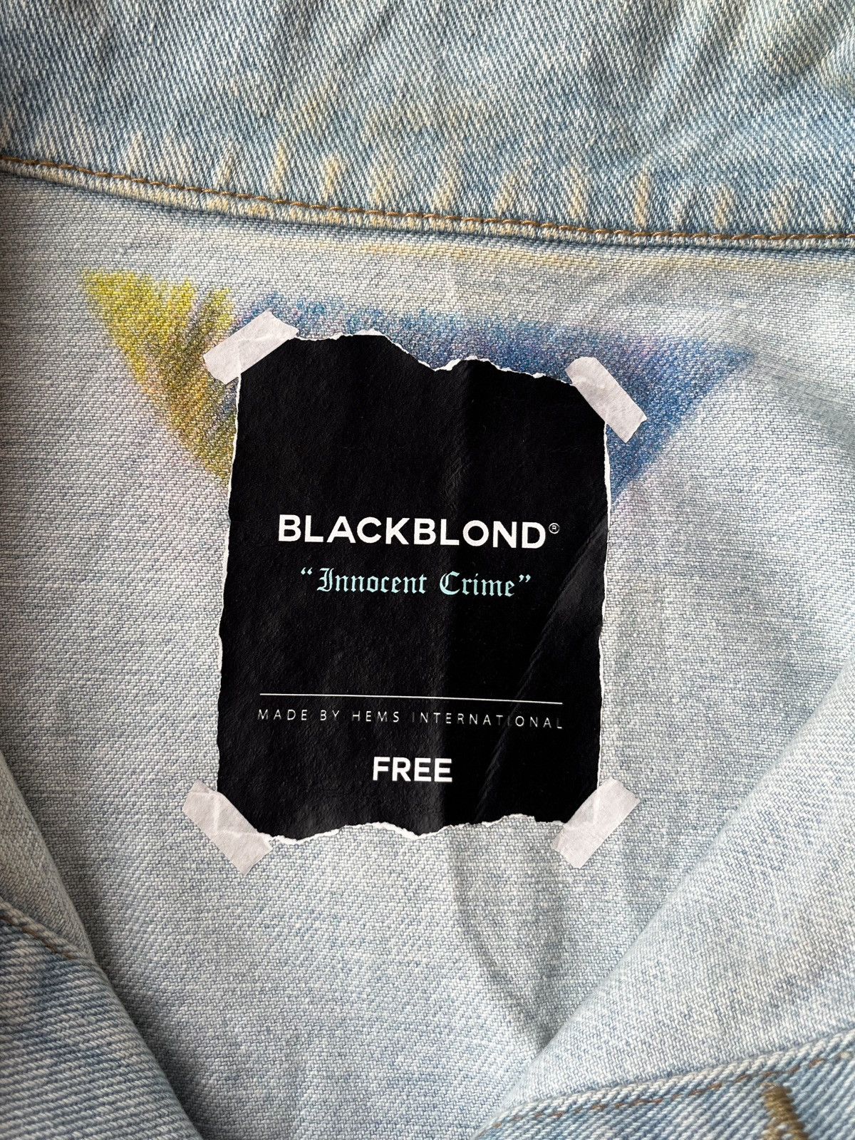 Japanese Brand Blackblond 2019SS Int. 3rd Collection “Innocent Crime” Denim Size US L / EU 52-54 / 3 - 12 Thumbnail