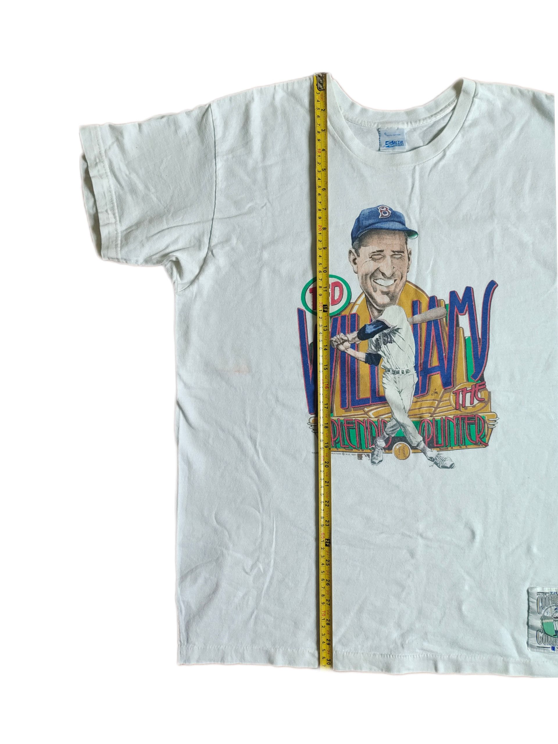 MLB × Salem Sportswear × Vintage Vintage Ted Williams Caricature 1989 T-shirt Size US XL / EU 56 / 4 - 10 Thumbnail