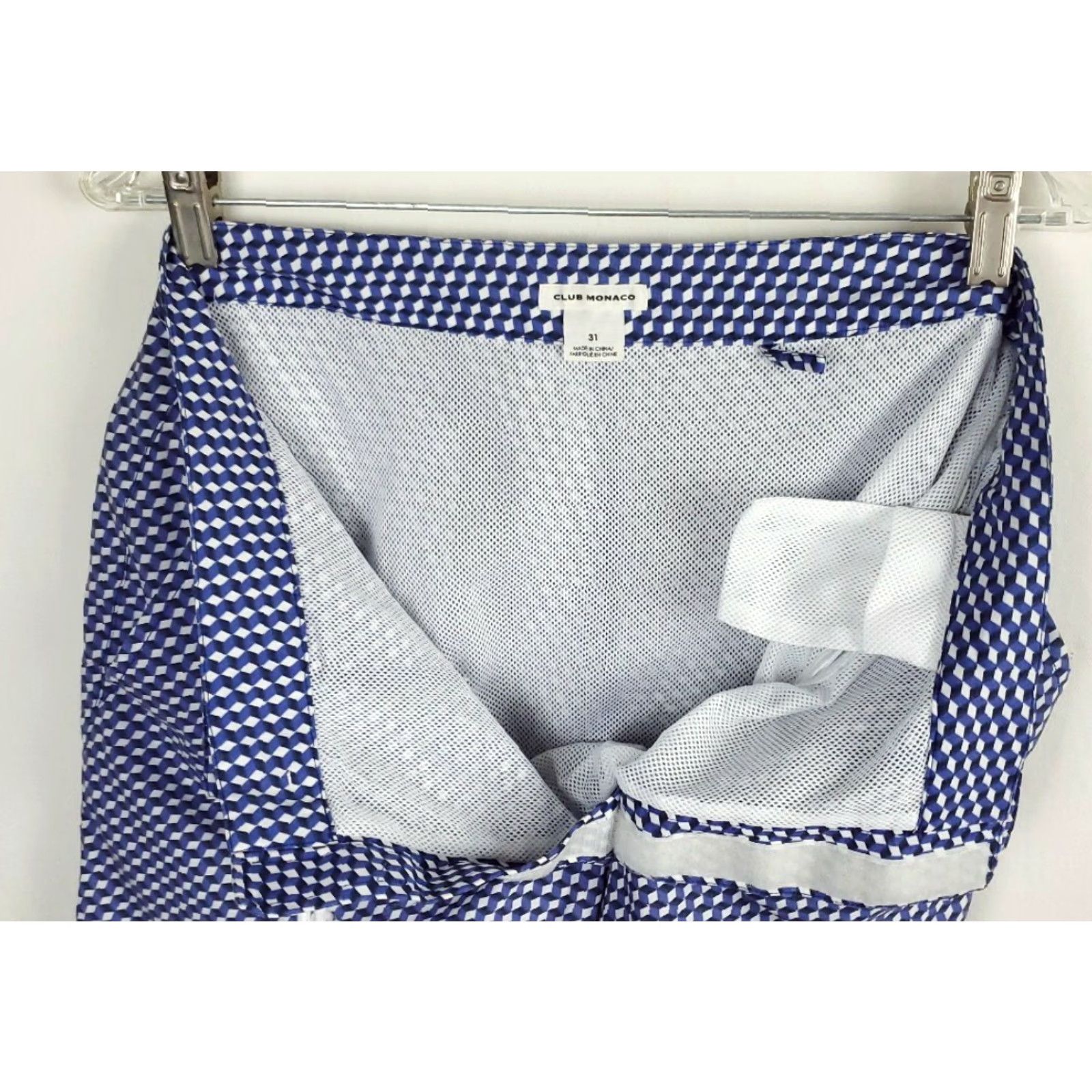 Club Monaco VINTAGE Women's Club Monaco Swimming Beach Shorts Blue Side Pocket Sz 31 Size 24" / US 00 / IT 34 - 5 Thumbnail