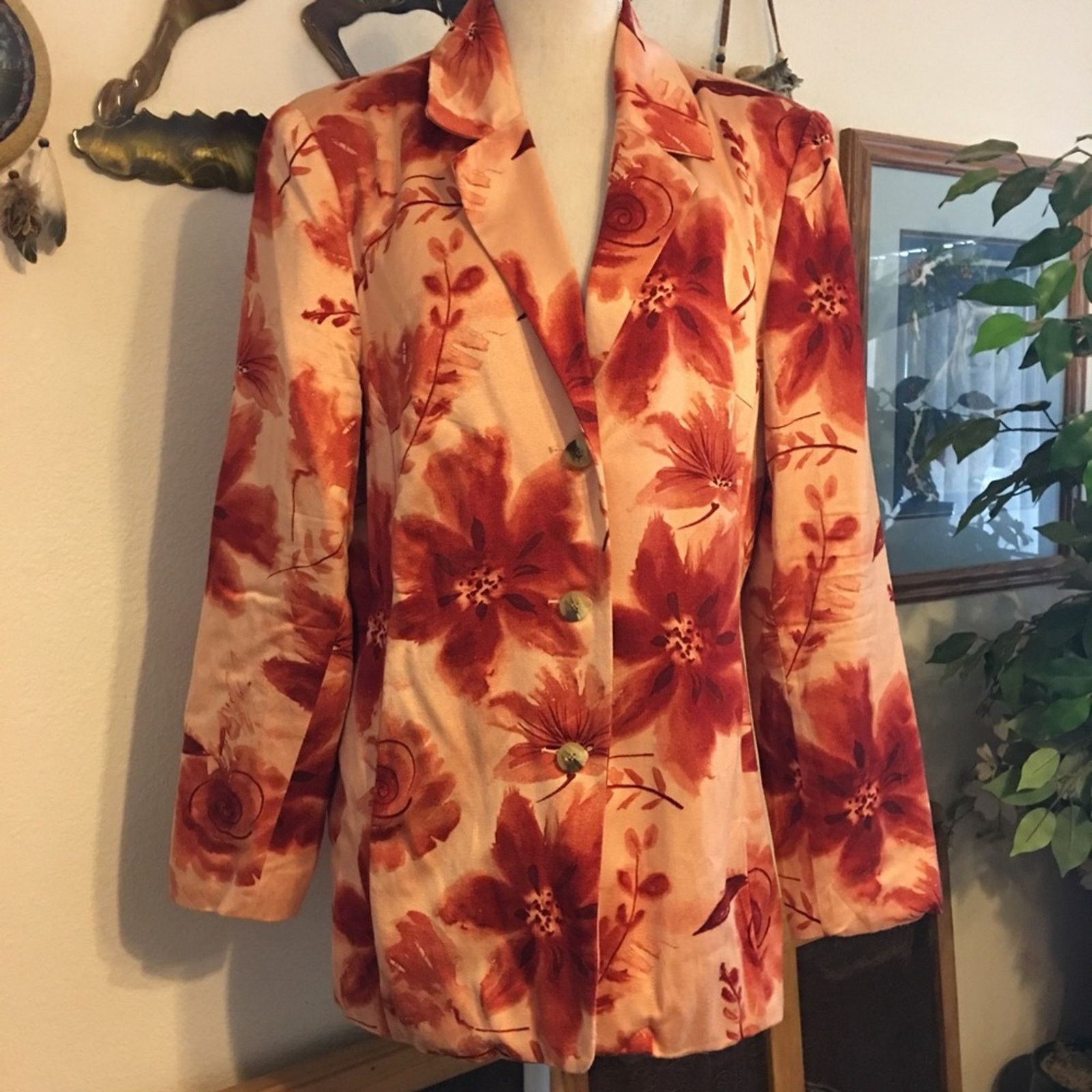 Vintage Newport News floral soft lined jacket 16 Size XXL / US 16-18 / IT 52-54 - 1 Thumbnail