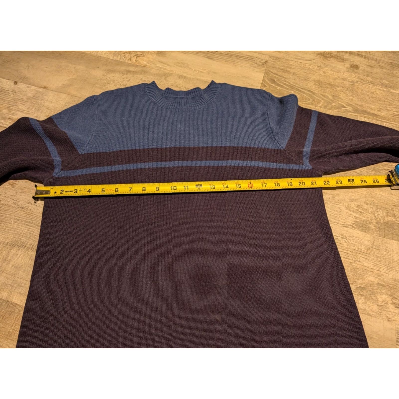 Abercrombie & Fitch VINTAGE Abercrombie & Fitch 90s Heavyweight Striped Sweater Men’s L Blue Pullover Grunge Size US L / EU 52-54 / 3 - 7 Thumbnail