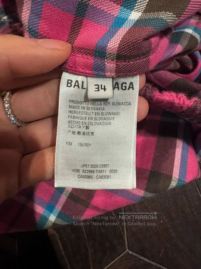 Balenciaga Balenciaga Pink Brown Plaid Jacket. Size US XS / EU 42 / 0 - 5 Thumbnail