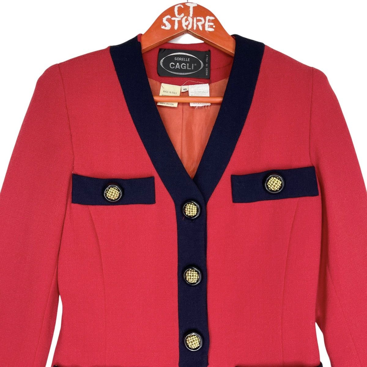 Vintage Vintage Sorelle Cagli Jacket Red Size S / US 4 / IT 40 - 3 Thumbnail