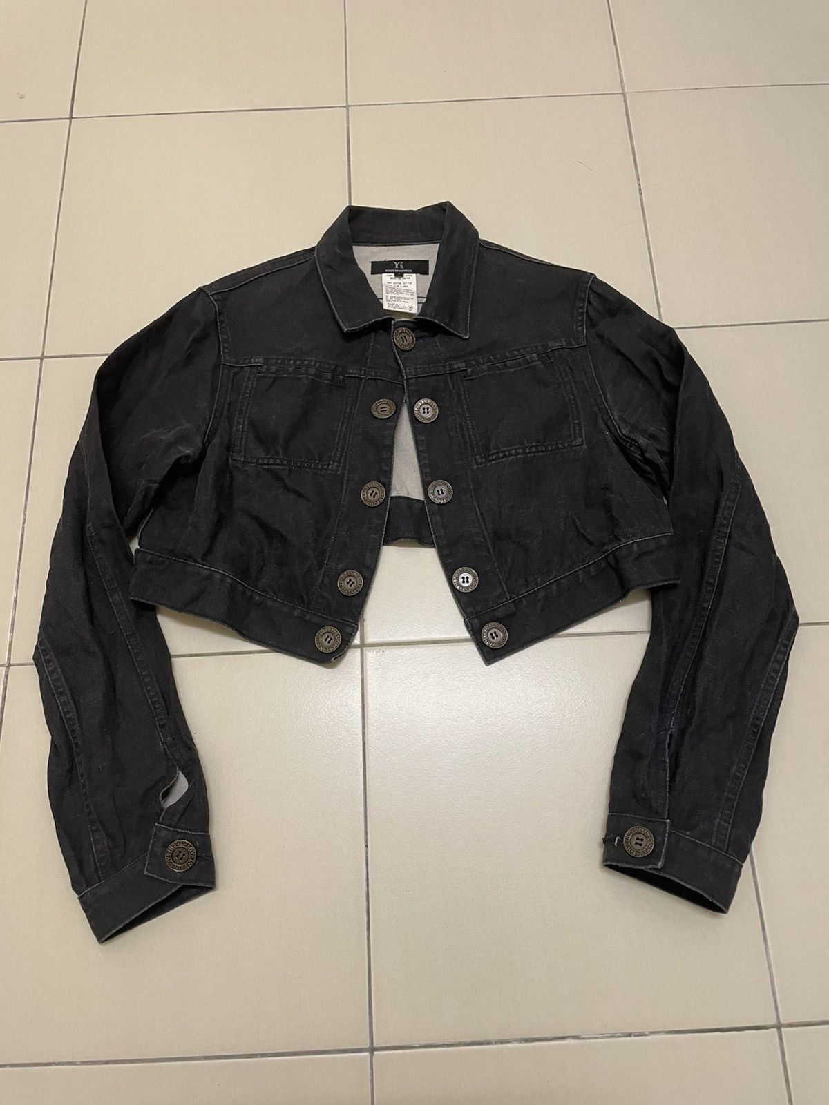 Yohji Yamamoto Y's Yohji Yamamoto Crop Denim Jacket Size M / US 6-8 / IT 42-44 - 5 Thumbnail