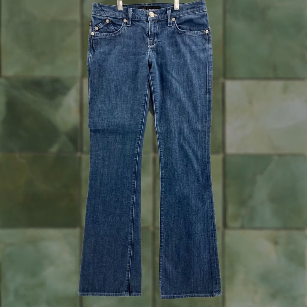 Vintage Rock & Republic Kasandra Jeans Bootcut Dark Blue 28 Women Mid Rise Stretch Denim 5-Pocket Regular 32in Inseam Womens Size 28" / US 6 / IT 42 - 1 Thumbnail