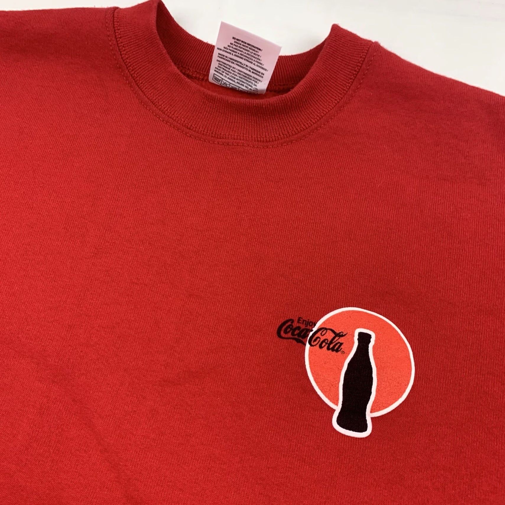 Vintage VINTAGE Coca Cola Sweatshirt Men XL Red Logo 90s Y2K Screen Stars Pullover Size US XL / EU 56 / 4 - 2 Thumbnail